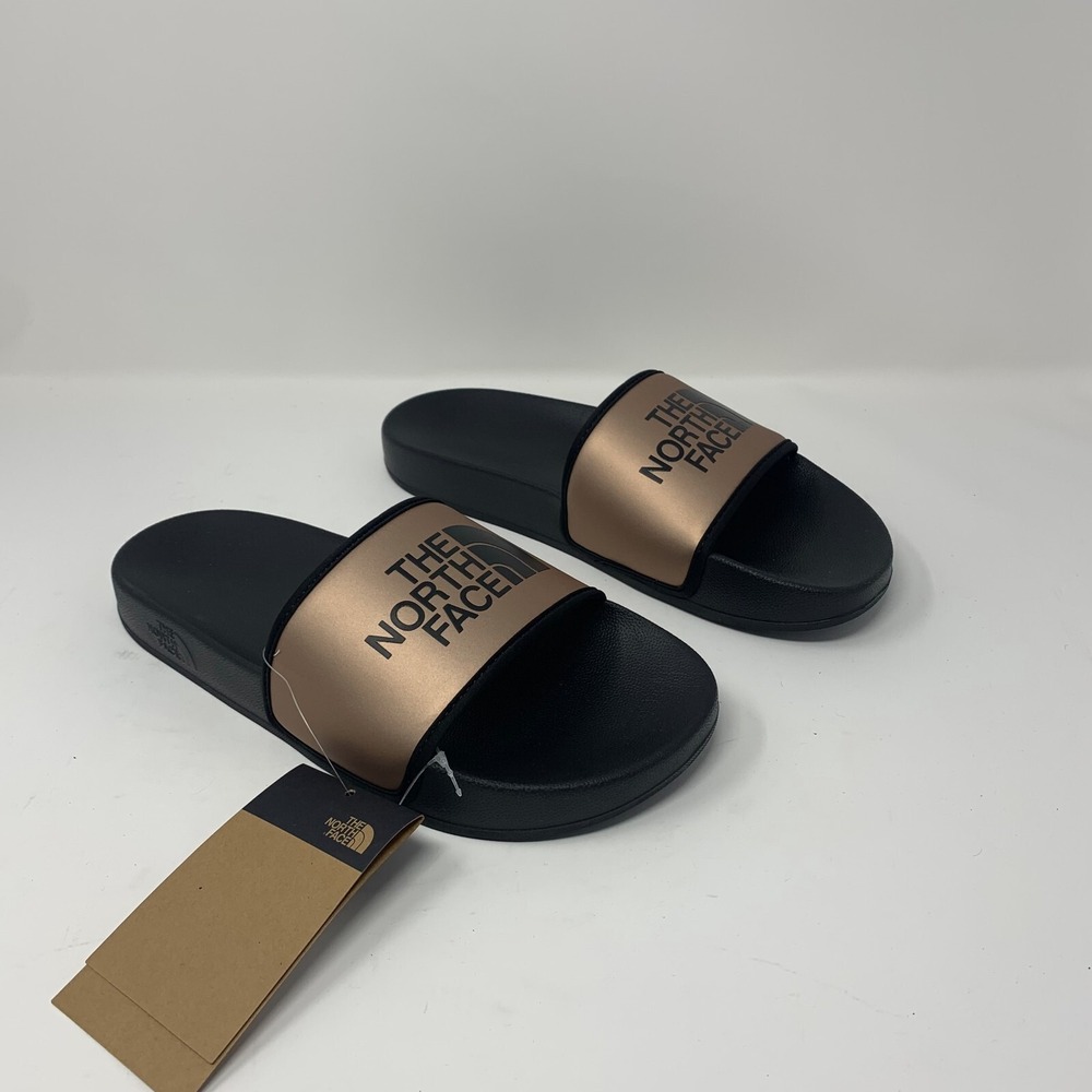 The North Face Base Camp III Slide Sandals Women's 7 Metallic Bronze Black S0575